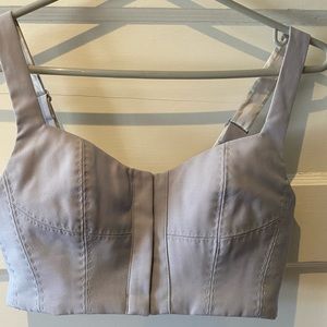 Babaton blue cropped bustier XS
